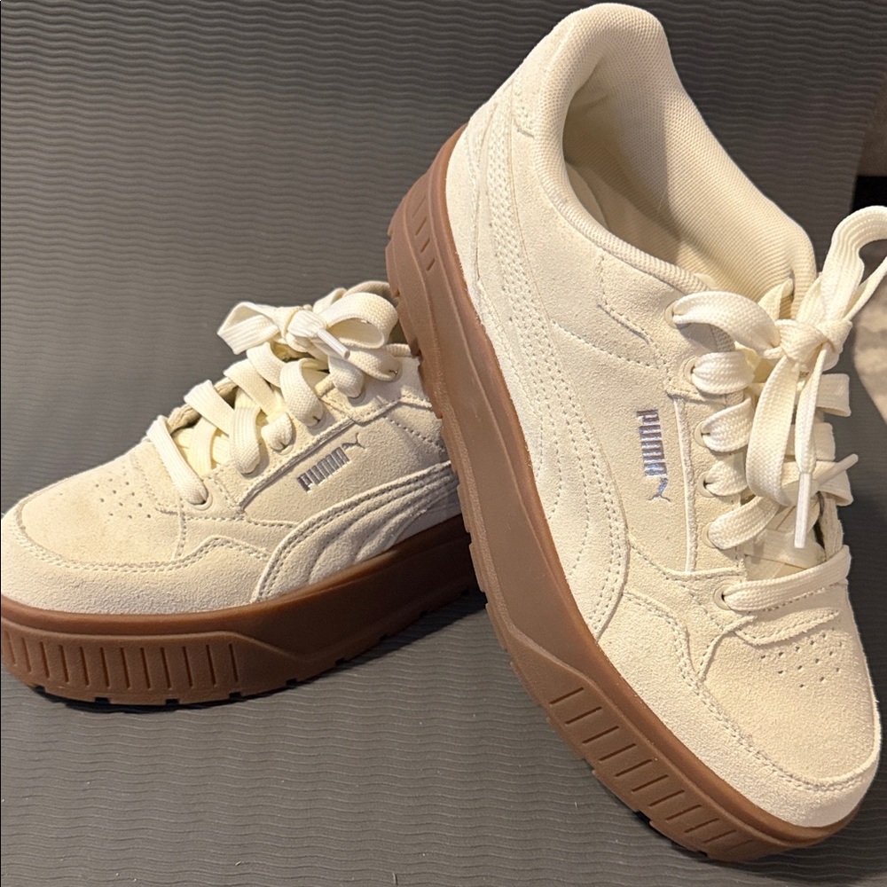 Puma Karmen Ii Idol Platform Sneaker - Women's Beige and Tan Sneakers